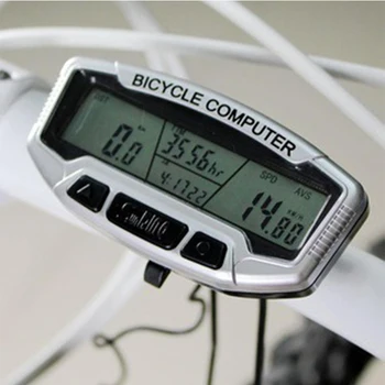 Veekindel LCD Jalgratta Jalgratta Kiiruse Mõõdik rattakompuuter Odomeeter, Spidomeeter Velometer Sinise Valguse jaoks Bike Traadita