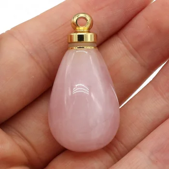 Loodusliku Parfüümi Pudeli Kivi Ripats Kaelakee Waterdrop Crystal Väravad eeterliku Õli Hajuti, Kivi, Võlu Ehted Tegemine