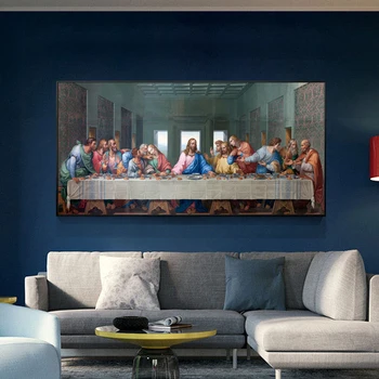 Kuulsa Maali Plakatid ja Pildid Seina Art Lõuend Maali Da Vinci ' s last Supper Pilt elutoa Seina Decor Cuadros