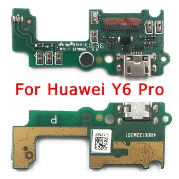 Originaal USB Tasu Juhatuse Huawei Y6 Pro Y6Pro Laadimine Sadamas Dock Connector Flex Kaabli Asendamine Varuosad