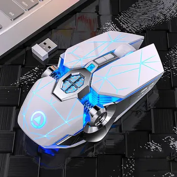 A7 Vaikne Gaming Mouse Laetav 1600 DPI, Led 7 Klahve Arvuti 2.4 G Traadita Ülekande Sülearvuti PC Gamer Aku 400mah