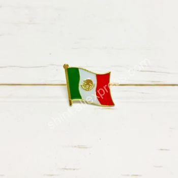 Mehhiko tikandid Riigi shiled plaaster ruut, plaaster ja revääri pin-üks komplekt riie Tarvikud tagasi armband