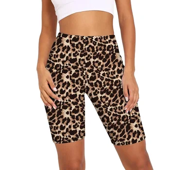 Suvel Leopard Serpentine Prindi Kuuma Püksid Naiste Mood Kõrge Vöökoht Sale Sport Jalgratturi Püksid Activewear Naine Streetwear