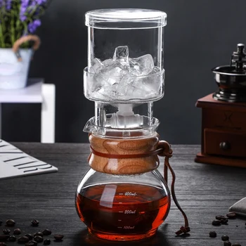 Iced Coffee Maker Klaasi Jää Tilguti Kohv Potti Percolator Set Jääkahvi Dripper Filtrite Klaas Külma Keeta Espressomasin