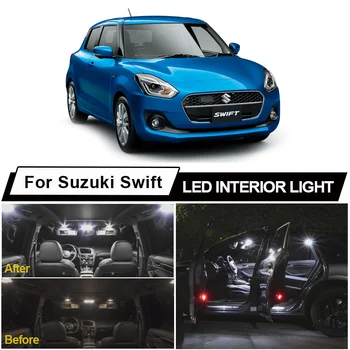 Canbus Auto LED Interjööri Dome Kaardi Lugemine Kerge Komplekt Suzuki Swift Sport 2004-2020 Pagasiruumi numbrimärk Lamp Tarvikud