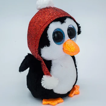 Uus 6 Tolline 15 cm Ty Beanie Suured Silmad Peas Palus Loomade Red Hat Pingviin Kollektsiooni Nukk Poisid Tüdrukud Lapse Sünnipäev, Jõulud Kingitus