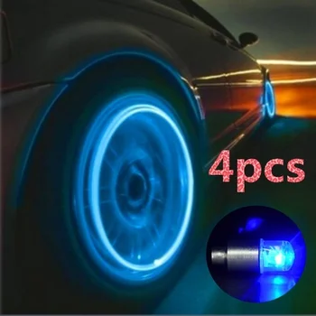4tk Auto autode Lisavarustus ratas kerge teenetemärgi Bike rehvi Led valgus deco LED asc Rehvi Ventiili Kork autod mootorratta tarvikud