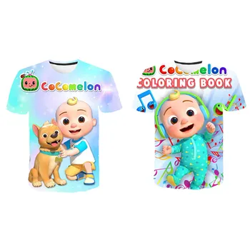 одежда для подростков 3D T-Särgid 2021 Cocomelon Poisid Tüdrukud Väikelapse Tee Tops Harajuku Streetwear Suvel Laste Multikas Tshirt