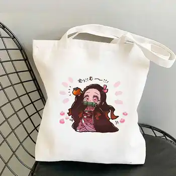 Demon Slayer ostukott eco shopping shopper džuudist kott korduvkasutatavad toidupoed kotti bolsa compra riie sac toile