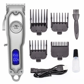 Kõik metallist juuksed clipper professionaalne elektriline trimmer meeste soeng hair styler