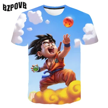 Jaapani Harajuku Goku Tshirts Poiste T-Särk Lapsed Suvel Riided Koomiks Anime Kostüüm Laste Tees Teismelised Tops 4-14Year Vana