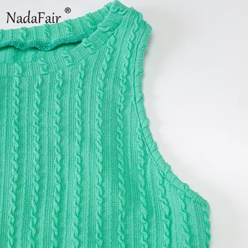 Nadafair Varrukateta Midi Suvine Kleit Naistele 2021 ümber Kaela Klubi Daamid Seksikas Maha Õla Elegent Bodycon Roheline Partei Kleit