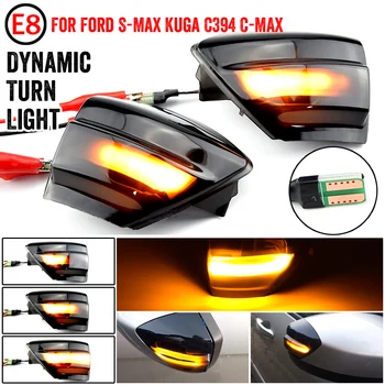 2tk LED Dünaamiline Peegel Märgutuli Ford S-Max 07-14 Kuga C394 08-12 C-Max 11-19 Voolab suunatuli Blinker Lamp