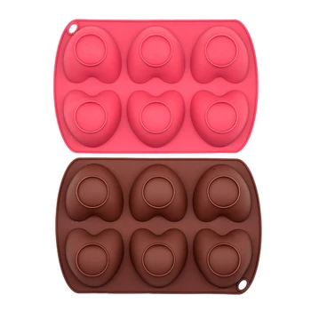 3 Värvid 6 Süvend 3D Armastus Südame Kuju Hallituse Silikoon Šokolaad Küpsise Muffin Küpsetamine Sponge Tool Mousse Magustoit Cake Sisustus