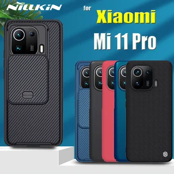 Nilkin jaoks Xiaomi Mi 11 Pro Juhul NILLKIN Lükake Kaamera Kaitsta Objektiivi Kaitse eraelu Puutumatuse Kõva Jäätunud Tekstuuriga Kiudaineid Kate Mi11