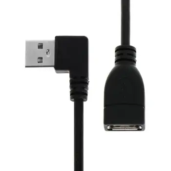 USB pikendusjuhtmed 20cm Naine Tüüp USB 2.0 Paremale Nurk 90 Kraadi Male Plug Kaabel Juhe, Adapter