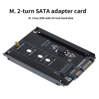 Metal Puhul B+M-Klahvi M. 2 NGFF SSD 2,5 SATA 6Gb/s Kaardi Adapter Koos Puuri Pesa M2 NGFF Adapter 5 Kruvi