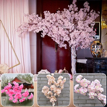 Uus kodu hotel pulm teenetemärgi simulatsiooni cherry blossom branch plastikust silk flower elutuba lakke rõdu lill viinapuu
