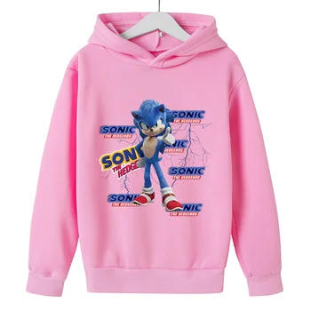 Lapsed Sonic Uus Mood-Suurpärase Hupparit Vabaaja Pika Varrukaga Dressipluus poistele tüdrukute Riided Cartoon Stiilis Dressipluus Tops kevad