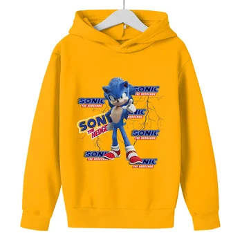 Lapsed Sonic Uus Mood-Suurpärase Hupparit Vabaaja Pika Varrukaga Dressipluus poistele tüdrukute Riided Cartoon Stiilis Dressipluus Tops kevad