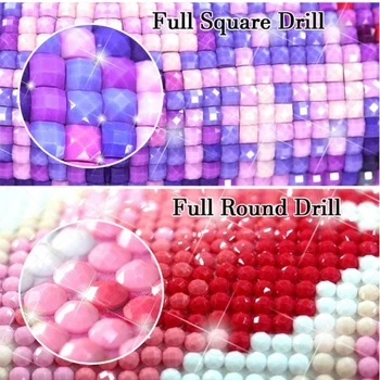 Diamond Maali Täis Square Lilled Pilt Diamond Tikandid Ristpistes Komplekt Teemant Mosaiik Maastiku Jalgratas Kleebis