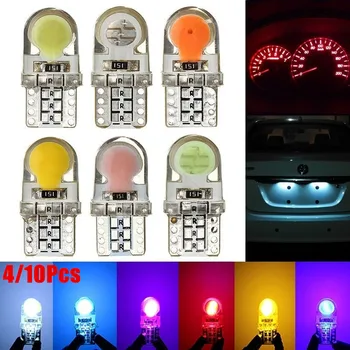 Auto 4tk, T10 W5W LED Pirn Auto Interjööri Aksessuaarid Kerge Omakorda Pool numbrimärk Lamp, 7 Värvid