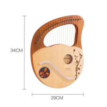 Lyre Harf,21 Metall Stringid Puidust Harf Lyre Harf keelpill, mille Tuning Mutrivõti Muusikasõpradele Algajatele,Jne