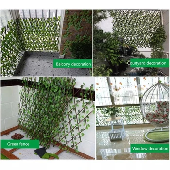 Taime võrgud, Rõdu Aiad Aia Kaunistamiseks Djustable Ülestõstetav Aia Kunstlik Leaf Roll Aia-Aia, Rõdu