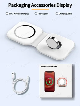 2 in 1 Mag Magnet Safe, Traadita Duo Laadija iPhone 12 Pro Max mini 15W Qi Kiire Laadija Apple Vaadata iWatch AirPods