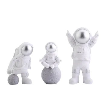 3tk Joonis Astronaut tegevus joonis Beeldje Astronaut Mini Diy Mudeli rakendamine Arvandmed Speelgoed Pop Home Decor cute astronaut komplekt