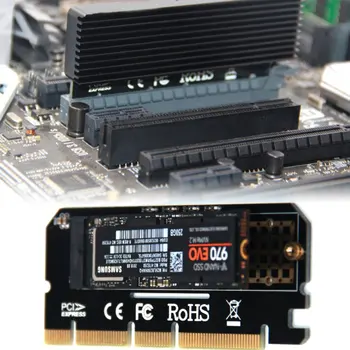 PCI-E 3.0 16x M. 2 Adapter Alumiiniumist Kest LED Solid State Drive laienduskaardi Arvuti Adapter kiire Edastamine