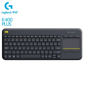 Logitech K400 PLUS Wireless Touch Keyboard With Touchpad 2.4 Ghz Ühendav Vastuvõtja Juhtmevaba Klaviatuur ARVUTI Sülearvuti Android Smart TV