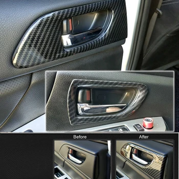 Auto Stiil 4TK ABS süsinikkiust Salongi Ukse Käepide Kausid Kate Sisekujundus jaoks Subaru WRX STi-2019 Tarvikud