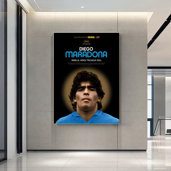 Pall kuningas Maradona Uus Kohandatud Star Lõuend Plakat, Foto Portree Pildid, Baar, Kohvik Seina Art Home Decor Mälestuseks 1986 World Cup