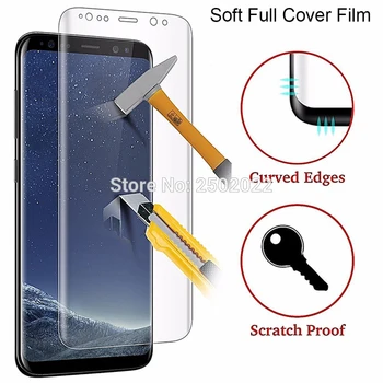 Kaitsva Kile Galaxy S9 S8 S6 S7 Edge Pluss Soft Screen Protector 3D Full 8S 9S S 8 9 7 6 S9Plus S8Plus (Mitte Klaasist)