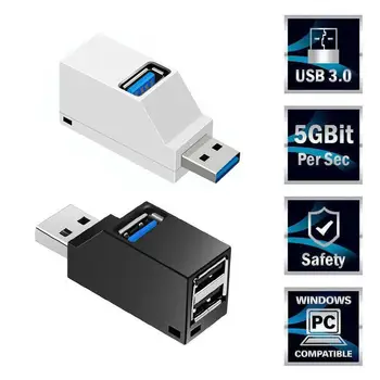 USB-Jaotur on Mini USB 2.0 3.0 High Speed Hub Splitter Kasti Telefon Mobiilne Sülearvuti Xiaomi-Kaardi Lugeja iPhone U PC-Hub Disk D2W2