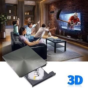 HOT-Väline 3D Blu-Ray DVD Drive USB 3.0-BD CD-Mängija, DVD-Kirjutaja, Kirjanik Lugeja Mac OS Windows 7/8.1/10/Linxus,Sülearvuti,PC