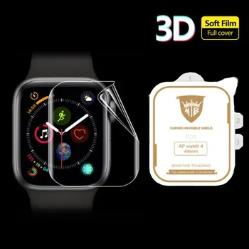 3D Hüdrogeeli Film Täis Serva Kate Soft Screen Protector Kaitsva Jaoks iwatch Apple Watch Seeria 2/3/4/5/6/SE 38mm 42mm 40mm 44mm