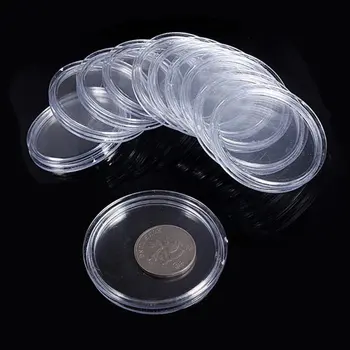 Müntide Hoiustamine 30mm Selge Ring Mündi Omanik Plastikust Kapslit vitriinid Korraldaja Müntide Kogumise Tarvikud