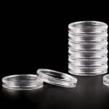 Müntide Hoiustamine 30mm Selge Ring Mündi Omanik Plastikust Kapslit vitriinid Korraldaja Müntide Kogumise Tarvikud