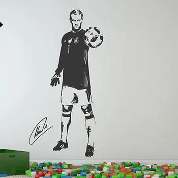 Manuel Neuer Wall Decal Kleebis Jalgpalli Saksamaa jalgpallur, Sport Loominguline Seina Kleebis Poiss Tuba Muster Pvc 3611