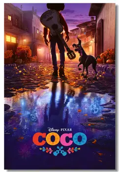 Custom Lõuend Trükib COCO Plakat Coco Miguel Seina Kleebised Mehhiko Päeval Surnud Tapeet Kids Room Decor #2146#