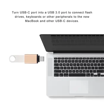 USB Type-C-d Male Adapter USB 3.0 Super Speed Naine OTG Konverteri Adapter: USB 3.0 Super Speed Mobiil Macbook Tarvikud