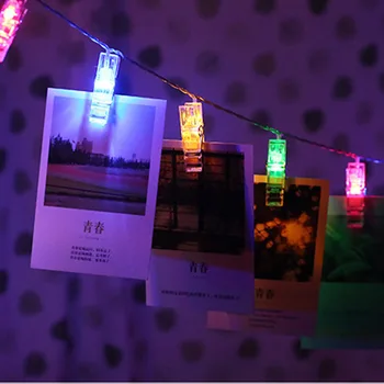 6M 40 Tuled LED Seina-Deco Light String Romantiline Hõõguv Foto Clip Haldjas Kerge USB Foto Seinale Cafe Bar Kodus Seina Decor Ripats