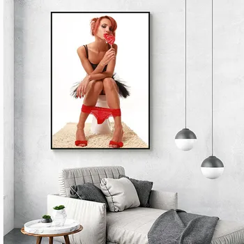 Maali Poster, Mida Seksikas Naine Trükib Kaasaegne Lõuend Seina Art Pilte Vannituba Elu-Rooma Teenetemärgi Home Decor Frameless