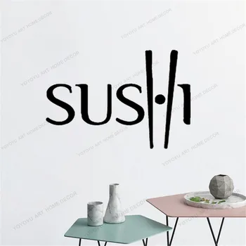 Sushi Aasia Toidu Kala Decal Restoran Kleebis Plakatid Seina Kleebised Parede Decor Seinamaaling Eemaldatav Kleebis Wallpoof CX857