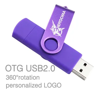Flashion kiire Micro Pendrives 64GB USB 2.0 OTG custom LOGO Flash Drive 8GB 16GB 32GB 64GB Metallist mälupulk