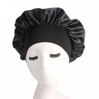 Naiste Magab Mütsid Vannituba Satiin (Solid Color Venitada Bonnets Juuksed Mütsi Igapäevaseks Kasutamiseks ja Ilu