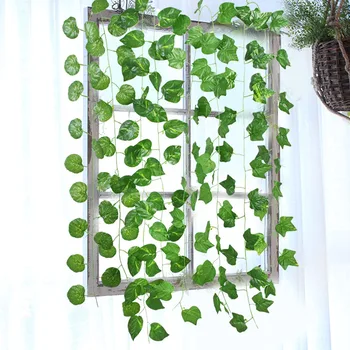 2.3 M Kunstlik Rohelised Taimed Seina Riputamise Home Decor Ivy Jätab Võltsitud Taime Lehestik Viinapuu Simulatsiooni Vanik Pulmapidu Decor
