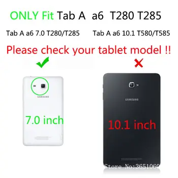 SM-T280 Cartoon Case For Samsung Galaxy Tab a6 7.0 2016 T280 T285 SM-T285 7.0